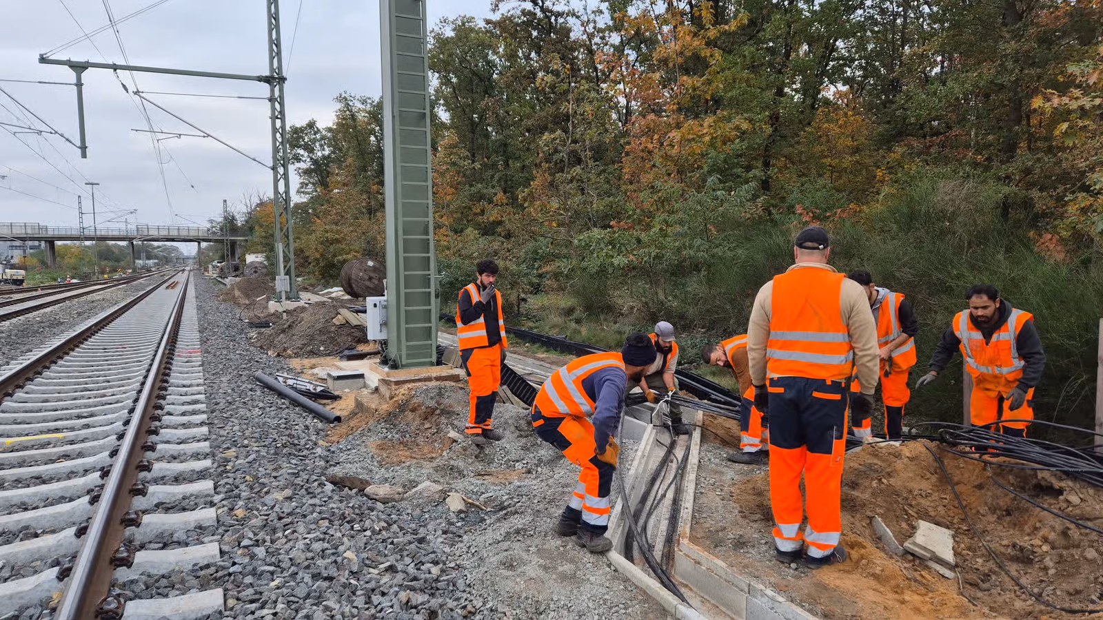 Completed railway infrastructure