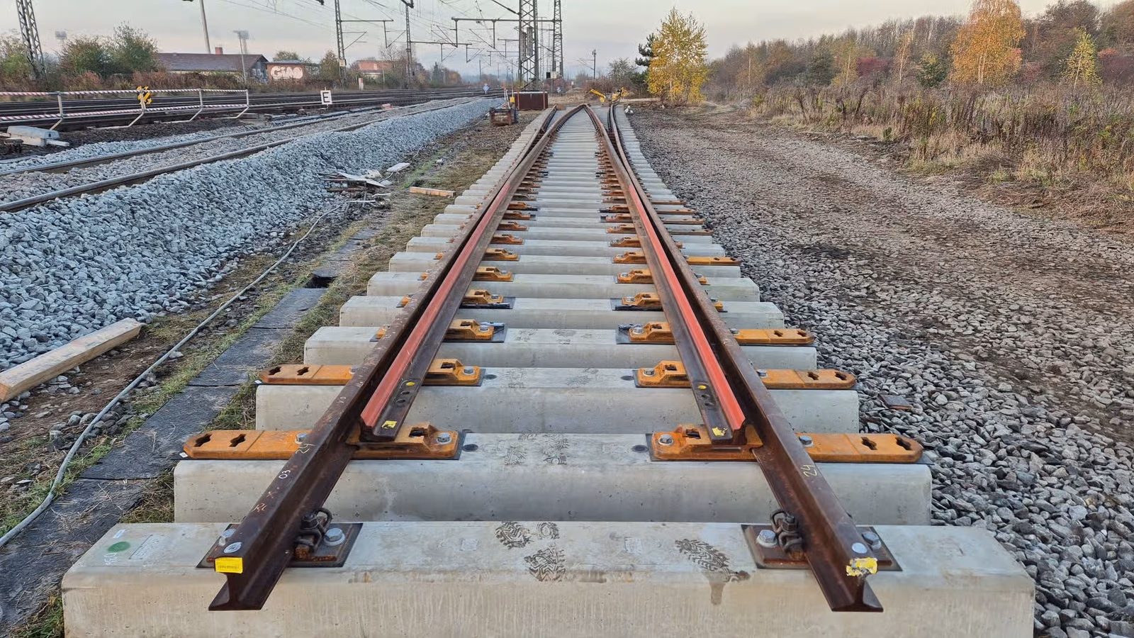 Railway station and trains